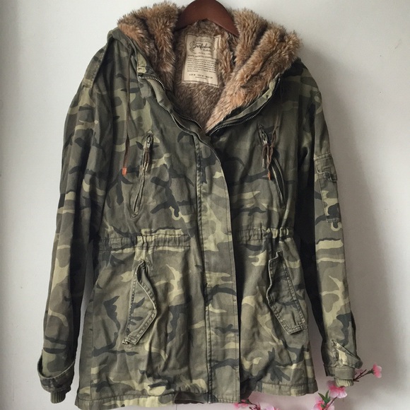 zara camo parka